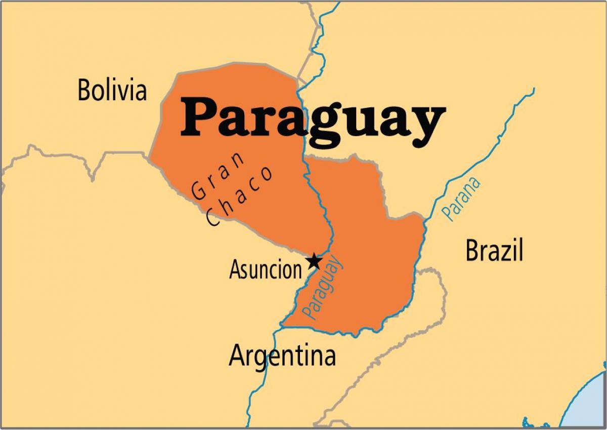 столицата на Парагвай картата