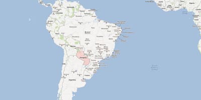 Карта Южна Америка Парагвай