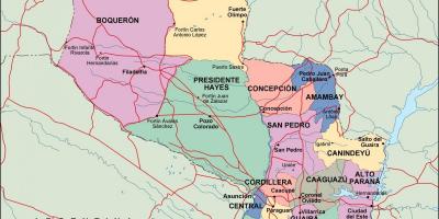 Карта на политически Парагвай